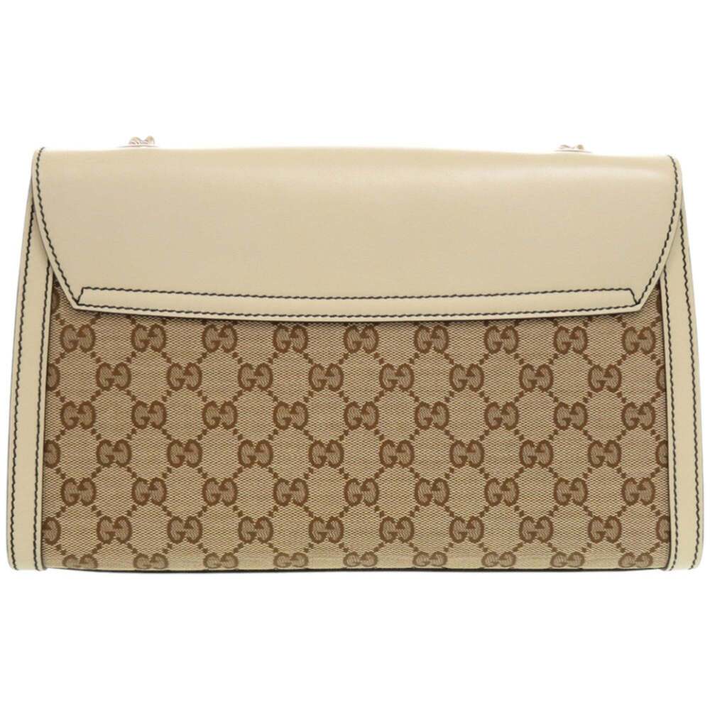 GUCCI Authentic Cream Leather Horsebit Shoulder Bag - Picture 2 of 8